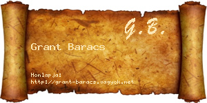 Grant Baracs névjegykártya
